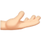 Palm Up Hand- Light Skin Tone emoji on Apple